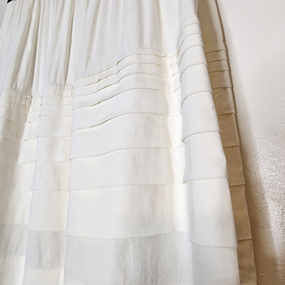 Theory Zelia Linen Blend Tiered Skirt Summer Office Lightweight Luxury Classic - Picture 10 of 14